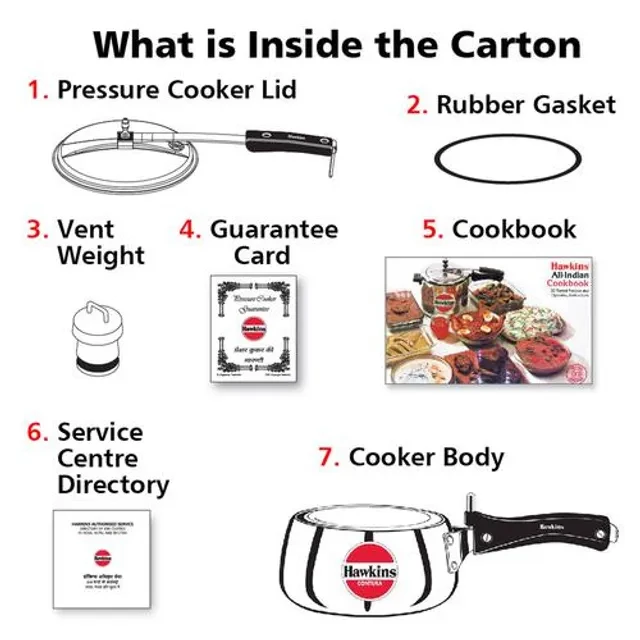 Hawkins Contura Aluminium Pressure Inner Lid Pressure Cooker - Bakelite Handle, Silver, HC15, 1.5 l-4.webp